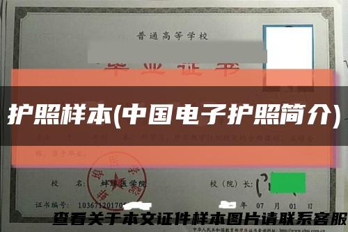 护照样本(中国电子护照简介)缩略图