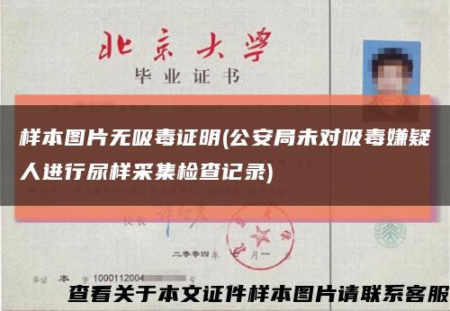 样本图片无吸毒证明(公安局未对吸毒嫌疑人进行尿样采集检查记录)缩略图