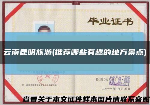 云南昆明旅游(推荐哪些有趣的地方景点)缩略图