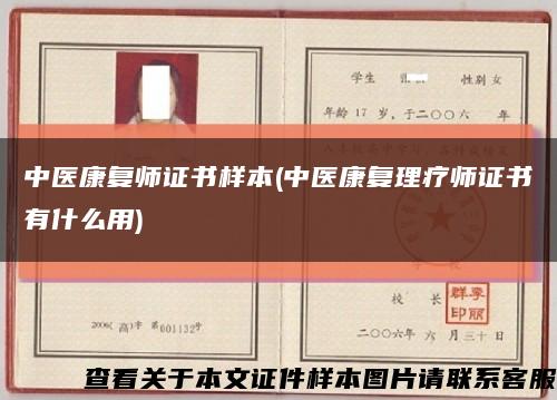 中医康复师证书样本(中医康复理疗师证书有什么用)缩略图