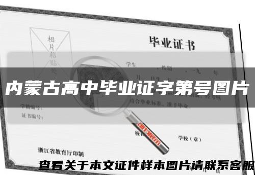内蒙古高中毕业证字第号图片缩略图