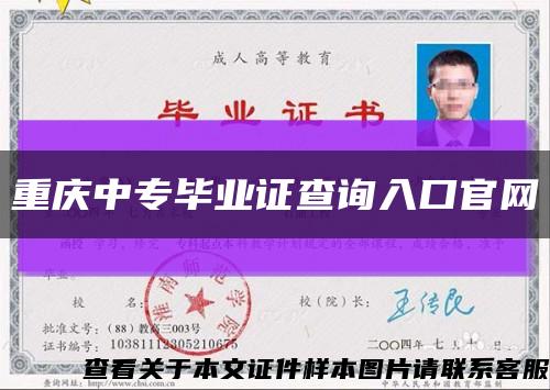 重庆中专毕业证查询入口官网缩略图