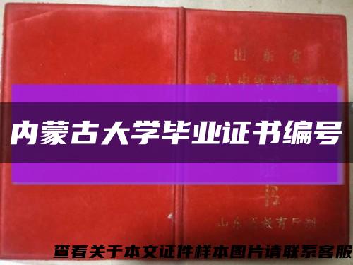 内蒙古大学毕业证书编号缩略图
