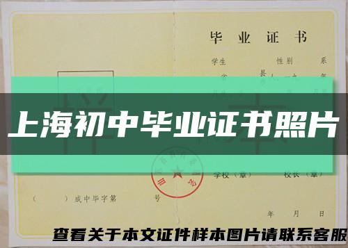 上海初中毕业证书照片缩略图