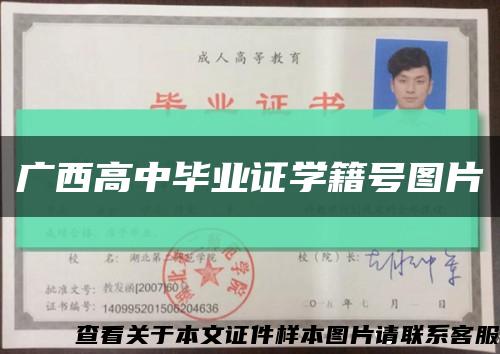 广西高中毕业证学籍号图片缩略图