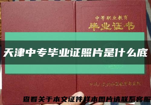 天津中专毕业证照片是什么底缩略图