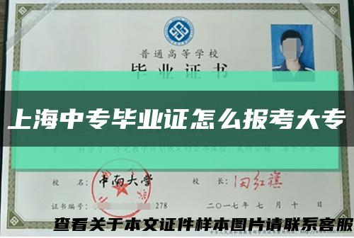 上海中专毕业证怎么报考大专缩略图