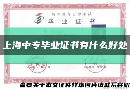 上海中专毕业证书有什么好处缩略图