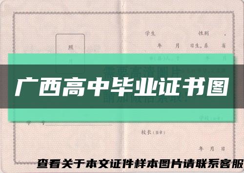广西高中毕业证书图缩略图