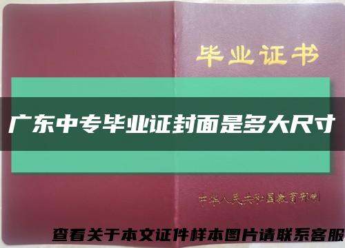 广东中专毕业证封面是多大尺寸缩略图