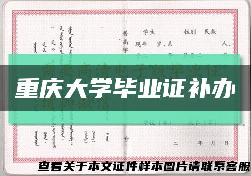 重庆大学毕业证补办缩略图