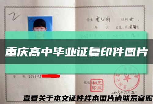 重庆高中毕业证复印件图片缩略图