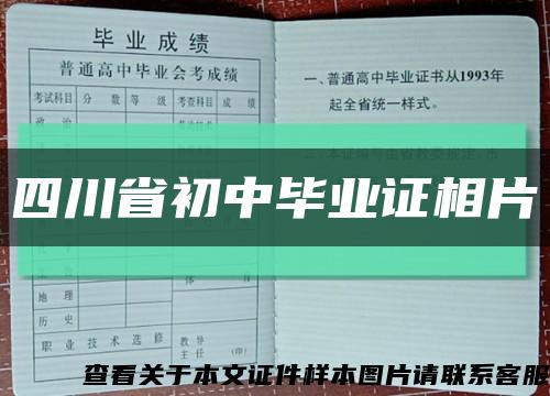四川省初中毕业证相片缩略图