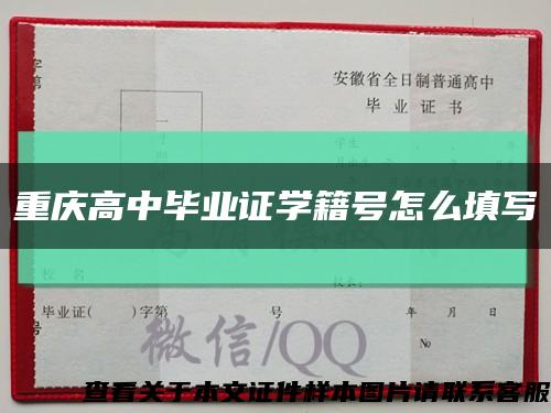 重庆高中毕业证学籍号怎么填写缩略图