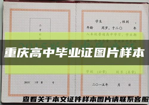重庆高中毕业证图片样本缩略图