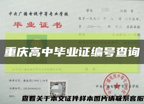 重庆高中毕业证编号查询缩略图