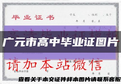 广元市高中毕业证图片缩略图
