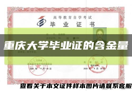 重庆大学毕业证的含金量缩略图