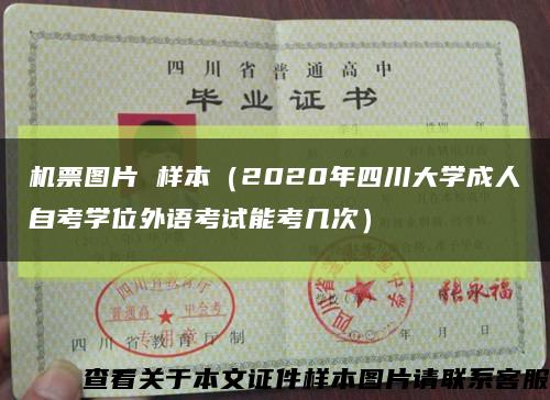机票图片 样本（2020年四川大学成人自考学位外语考试能考几次）缩略图