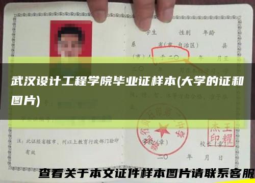 武汉设计工程学院毕业证样本(大学的证和图片)缩略图