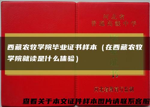 西藏农牧学院毕业证书样本（在西藏农牧学院就读是什么体验）缩略图