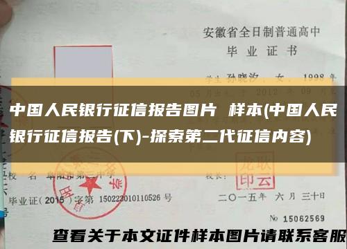 中国人民银行征信报告图片 样本(中国人民银行征信报告(下)-探索第二代征信内容)缩略图