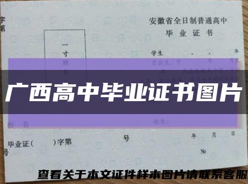 广西高中毕业证书图片缩略图