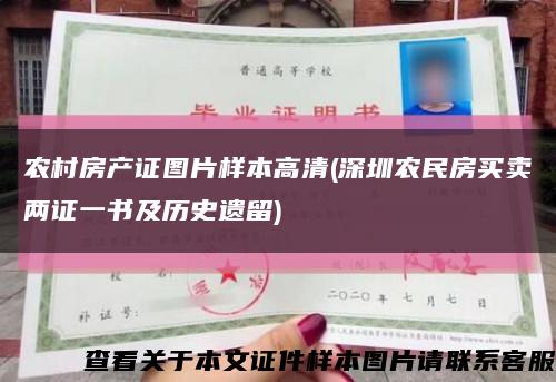 农村房产证图片样本高清(深圳农民房买卖两证一书及历史遗留)缩略图