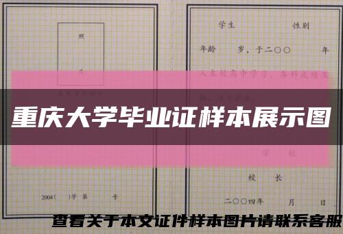 重庆大学毕业证样本展示图缩略图