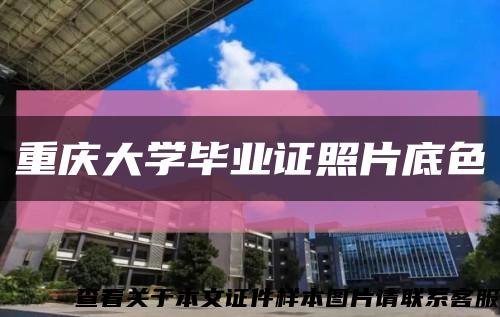 重庆大学毕业证照片底色缩略图