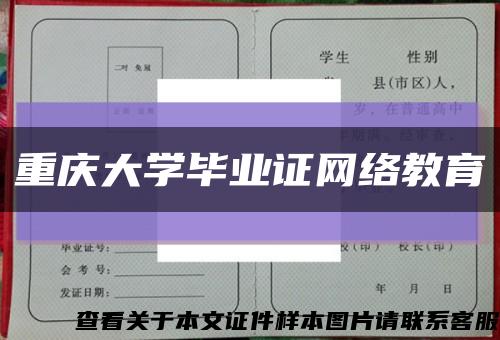 重庆大学毕业证网络教育缩略图