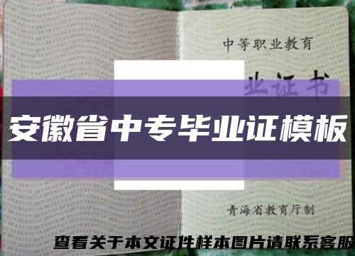 安徽省中专毕业证模板缩略图