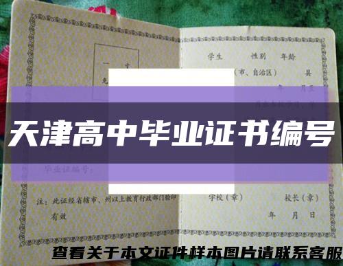 天津高中毕业证书编号缩略图