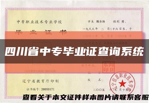 四川省中专毕业证查询系统缩略图