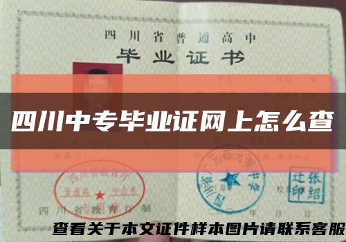 四川中专毕业证网上怎么查缩略图