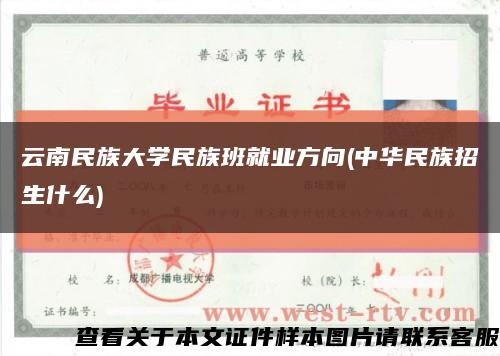 云南民族大学民族班就业方向(中华民族招生什么)缩略图