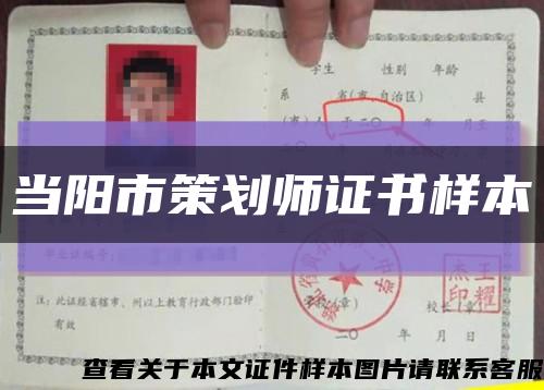 当阳市策划师证书样本缩略图