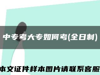 中专考大专如何考(全日制)缩略图