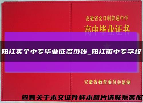 阳江买个中专毕业证多少钱_阳江市中专学校缩略图