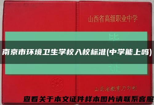 南京市环境卫生学校入校标准(中学能上吗)缩略图