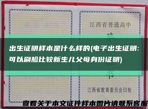 出生证明样本是什么样的(电子出生证明:可以刷脸比较新生儿父母身份证明)缩略图