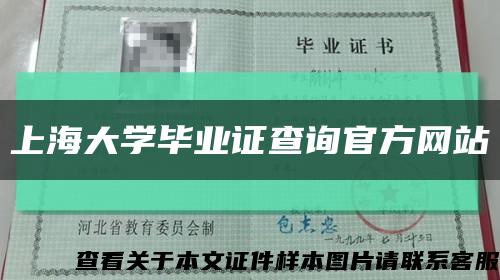 上海大学毕业证查询官方网站缩略图
