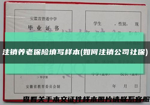 注销养老保险填写样本(如何注销公司社保)缩略图