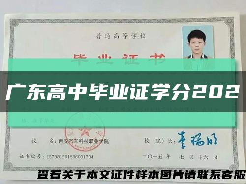 广东高中毕业证学分202缩略图