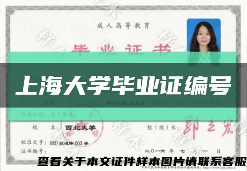 上海大学毕业证编号缩略图