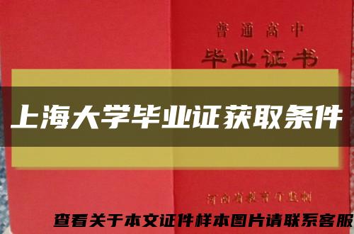 上海大学毕业证获取条件缩略图
