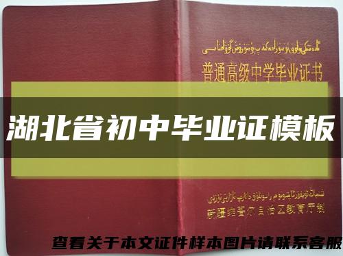 湖北省初中毕业证模板缩略图