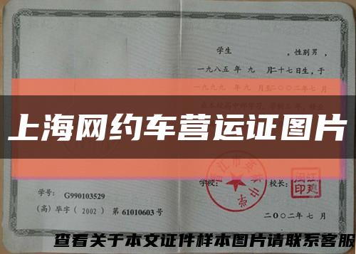 上海网约车营运证图片缩略图