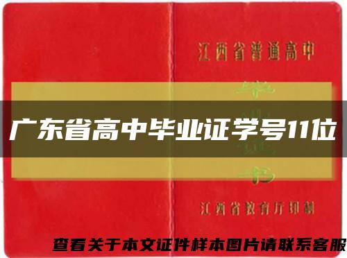 广东省高中毕业证学号11位缩略图