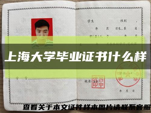 上海大学毕业证书什么样缩略图